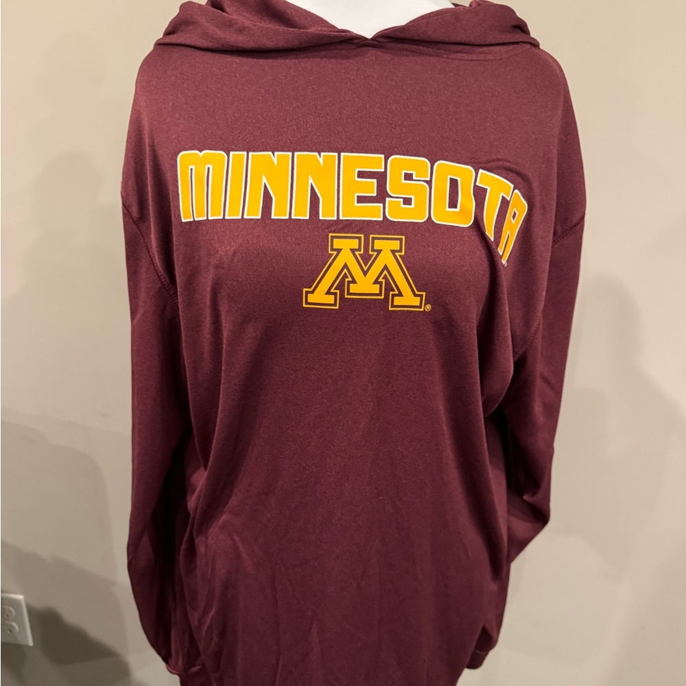 University of Minnesota Maroon and Gold Lightweight Graphic Hoodie